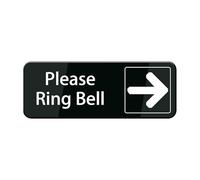 Please Ring Bell Sign With Right Arrow Sign, 8X3 Inch Self Adhesive Sign For Door Or Wall, Easy Installation, Premium Acrylic Design For Business Store, Shop, Cafe, Office, Restaurant