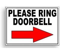 Please Ring Doorbell Arrow Right Gate Gardenrestaurants Cafes Officetore Pubs Vintage Decor Poster Wall Art Decor Metal Sign Poster 8X12 Inches