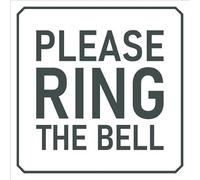 Please ring the bell, grey - Self adhesive sticker (200mm x 200mm)