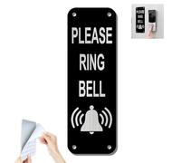 Please Ring The Bell Sign,Door Sign,Ring Doorbell sign,5×15cm With Self-Adhesive and Pre-Drilled Holes,Easy Mounting on Door or Wall Plaque
