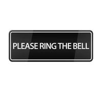 Please Ring The Bell Sign For House Door, Plastic Self-Adhesive Signs For Business Home, 3 X 10 Inches Acrylic For Office Gate Window