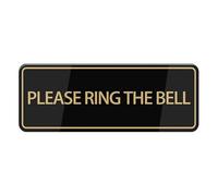 Please Ring The Bell Sign For House (With Strong Adhesive Tape), 3" X 10" Premium Durable For Home & Office,Acrylic Signs For Front Door/Wall/Window, Clear And Easy To Read
