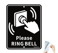 Please Ring The Bell Sign Metal Aluminium 4.7 * 5.9 inches with Double-sided and 2 Holes for Easy Mounting on Door or Wall Plaque Anywhere in Home School Office Hospital Pack of 1