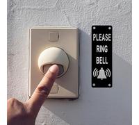 Please Ring The Bell Sign,Ring Doorbell Sticker,Ring Doorbell Sign,Please Ring Doorbell Sign,Please Ring Bell Sign,With Self-Adhesive And Pre-Drilled Holes,Suitable For Mounting On Doors(5×15CM)