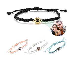 Please Send Customized Photos To The Platform By Email.,custom Bracelets With Picture Inside - Personalized Projection Bracelets With Photos,diy Braid