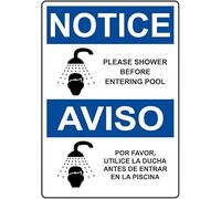Please Shower Before Entering Pool Tin Metal Sign Aluminum Warning Tin Signs For Outdoor Business Yard Lawn Farmhouse Garden Patio Wall Decor 8x12 Inch
