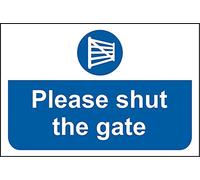 Please Shut The Gate sign - 3mm Aluminium sign 600mm x 400mm