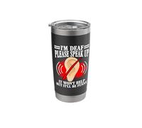 Please Speak Deafness Sign Language Hearing Deaf Awareness Stainless Steel Insulated Tumbler