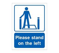 Please stand on the left sign - Mandatory 8x12 Metal Tin Sign Garage Man Cave Wall Decor