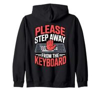 Please Step Away From The Keyboard IT Nerd Tech Support Zip Hoodie