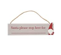 Please Stop Here Ive Been Naughty Nice Plaque 2 Pack - Grey
