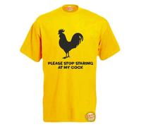 Please Stop Staring at My C*ck! Mens Unisex Funny T-Shirt. Retro Tee