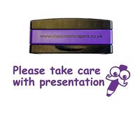 Please take care with presentation Pick 'n' Mix Layered Stakz Teacher Stamp. Purple Ink