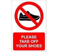 Please take off your shoes - Self adhesive sticker (300mm x 200mm)