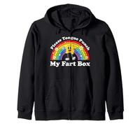 Please Tongue Punch My Fart Box Funny Embarrassing Vacation Zip Hoodie