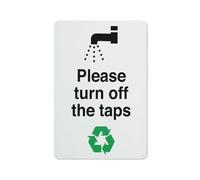 Please Turn Off The Taps Sign Warning Sticker-Security Sign Outdoor Sign 8x12 inches