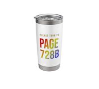 Please Turn to Page 728B / Color Gradient Text Stainless Steel Insulated Tumbler