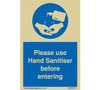 Please use Hand Sanitiser before entering