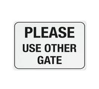 Please Use Other Gate Sign 12X8 Inch Tin Sign Great For Garden And Yard Wall Decor
