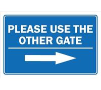Please use the other gate, arrow pointing right - Self adhesive sticker (300mm x 200mm)