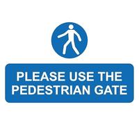 Please use the pedestrian gate safety sign - 3mm Aluminium sign (400mm x 300mm)