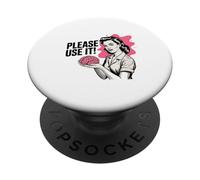 Please Use Your Brain Retro Sarcastic Funny Coworker PopSockets Adhesive PopGrip