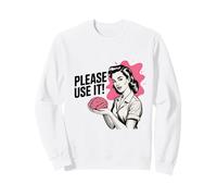 Please Use Your Brain Retro Sarcastic Funny Coworker Sweatshirt