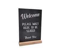 Please Wait Here To Be Seated Sign - Popular restaurant furniture - Available as Freestanding or Adhesive (Stand)