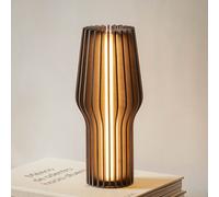 PLEASE WAIT to be SEATED Battery lamp RADIANT Dark wood 10 cm