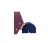 Please Wait to be Seated Keystone Armchair Fig Purple/ Off White/Navy Blue
