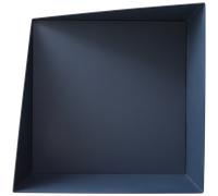 Please wait to be seated - Wall Box Shelf, Navy Blue - Navy Blue