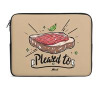 Pleased to Meat Funny Laptop Case Sleeve Bag 17inch Durable Shockproof Protective Computer Carrying Cover Briefcase