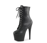 Pleaser Adore-1020, Women?s Unlined Classic Boots Half Length, Black (Blk Faux Leather/Blk Matte), 3 UK (6 US) (36 EU)