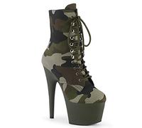 Pleaser ADORE-1020CAMO Green Camo Fabric/Dark Olive Matte UK 2 (EU 35)