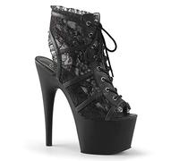 Pleaser ADORE-796LC Blk Mesh Lace/Blk Matte UK 5 (EU 38)