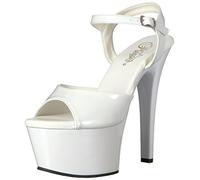 Pleaser ASPIRE-609 Wht Pat/Wht UK 7 (EU 40)