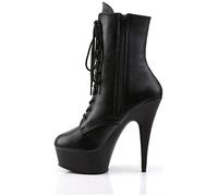 Pleaser DELIGHT-1020 Blk Faux Leather/Blk Matte UK 3 (EU 36)