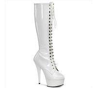 Pleaser DELIGHT-2023 Wht Str Pat/Wht UK 4 (EU 37)