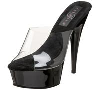 Pleaser DELIGHT-601 Clr/Blk UK 2 (EU 35)