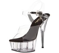 Pleaser DELIGHT-608 Clr-Blk/Clr UK 7 (EU 40)