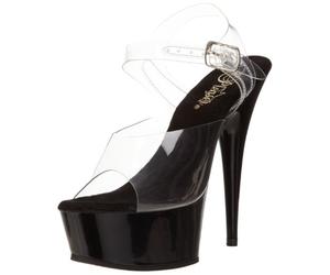 Pleaser DELIGHT-608 Clr/Blk UK 5 (EU 38)