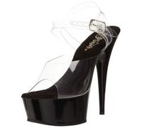 Pleaser DELIGHT-608 Clr/Blk UK 6 (EU 39)