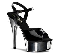 Pleaser DELIGHT-609 Blk/SLV Chrome UK 8 (EU 41)