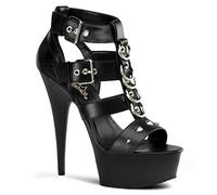Pleaser DELIGHT-658 Blk Faux Leather/Blk UK 5 (EU 38)