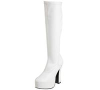 Pleaser ELECTRA-2000Z Wht Str Faux Leather UK 9 (EU 42)