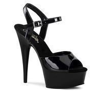 Pleaser EU-DELIGHT-609 Ankle Womens Black Schwarz (Blk pat/blk) Size: 2 (35 EU)