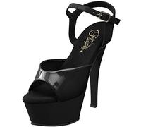 Pleaser EU-KISS-209 Ankle Womens Black Schwarz (Blk pat/blk) Size: 7 (40 EU)
