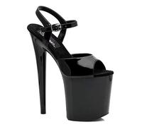 Pleaser Flam809/B/M, Women's Heels Sandals, Black (Black), 6 UK (39 EU)