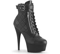 Pleaser FLAMINGO-1016 Blk Faux Leather/Blk Matte UK 2 (EU 35)
