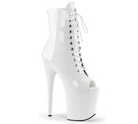 Pleaser FLAMINGO-1021 Wht Pat/Wht UK 7 (EU 40)